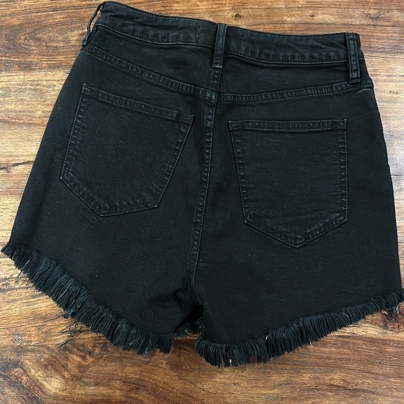 We The Free crvy vintage black shorts - Free People Black Denim Shorts Sz28 - Picture 8 of 12